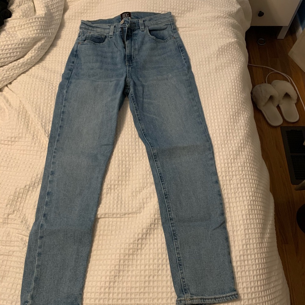 Blue skinny jeans